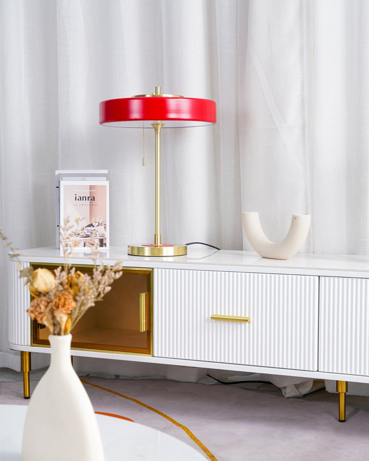 Adjustable Desk Light with Counterweight 10W LED Brass Finish Midcentury Modern Pull Chain Switch for Nightstand Office Home | Thomler