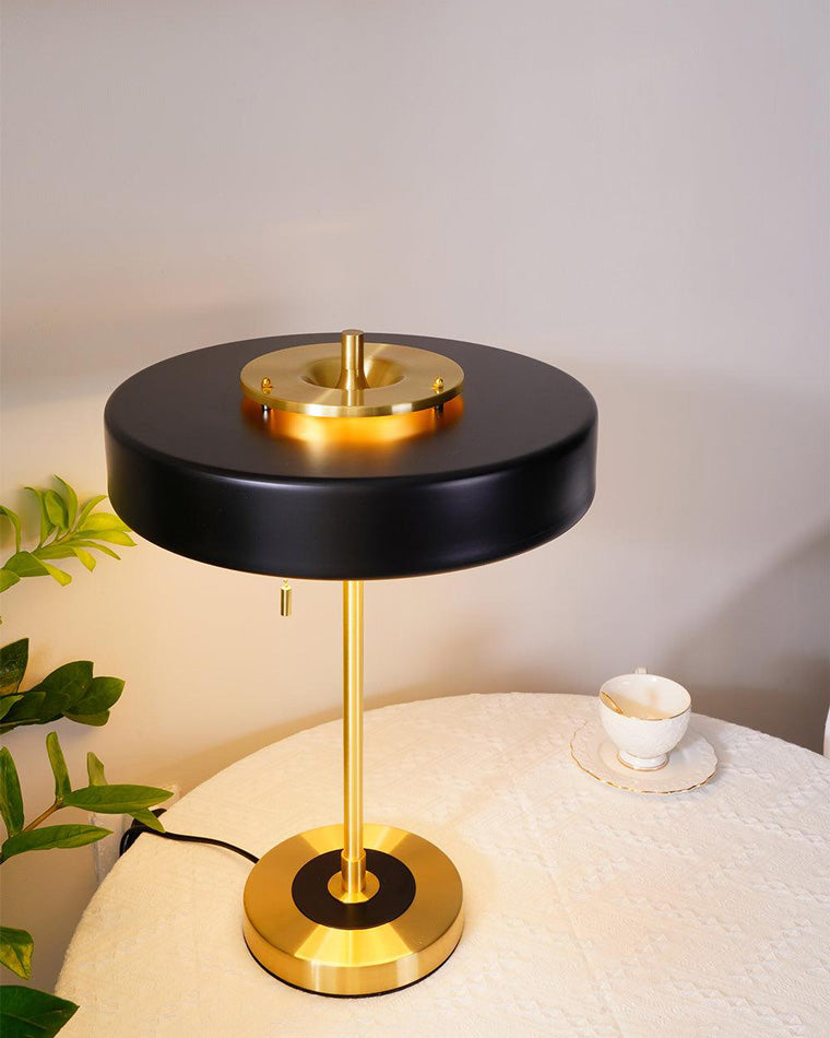 Adjustable Desk Light with Counterweight 10W LED Brass Finish Midcentury Modern Pull Chain Switch for Nightstand Office Home | Thomler