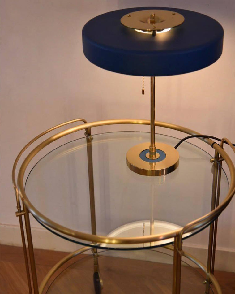 Adjustable Desk Light with Counterweight 10W LED Brass Finish Midcentury Modern Pull Chain Switch for Nightstand Office Home | Thomler