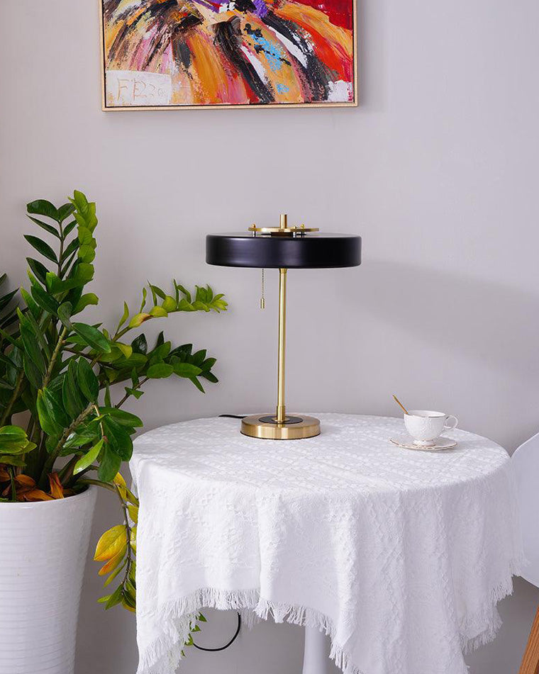 Adjustable Desk Light with Counterweight 10W LED Brass Finish Midcentury Modern Pull Chain Switch for Nightstand Office Home | Thomler