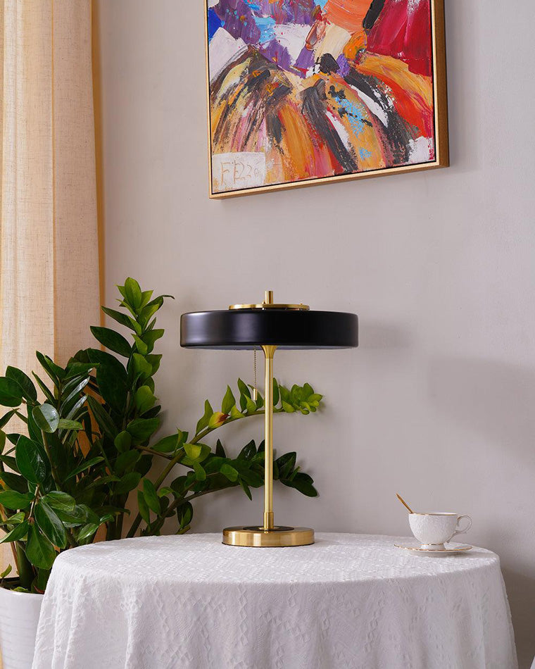 Adjustable Desk Light with Counterweight 10W LED Brass Finish Midcentury Modern Pull Chain Switch for Nightstand Office Home | Thomler