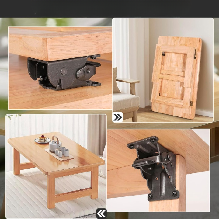Heavy-Duty Folding Table Bracket Set — Self-Locking Steel Support Legs for Workbenches, RV Furniture, Drop-Leaf Dining Tables, Collapsible B | Thomler