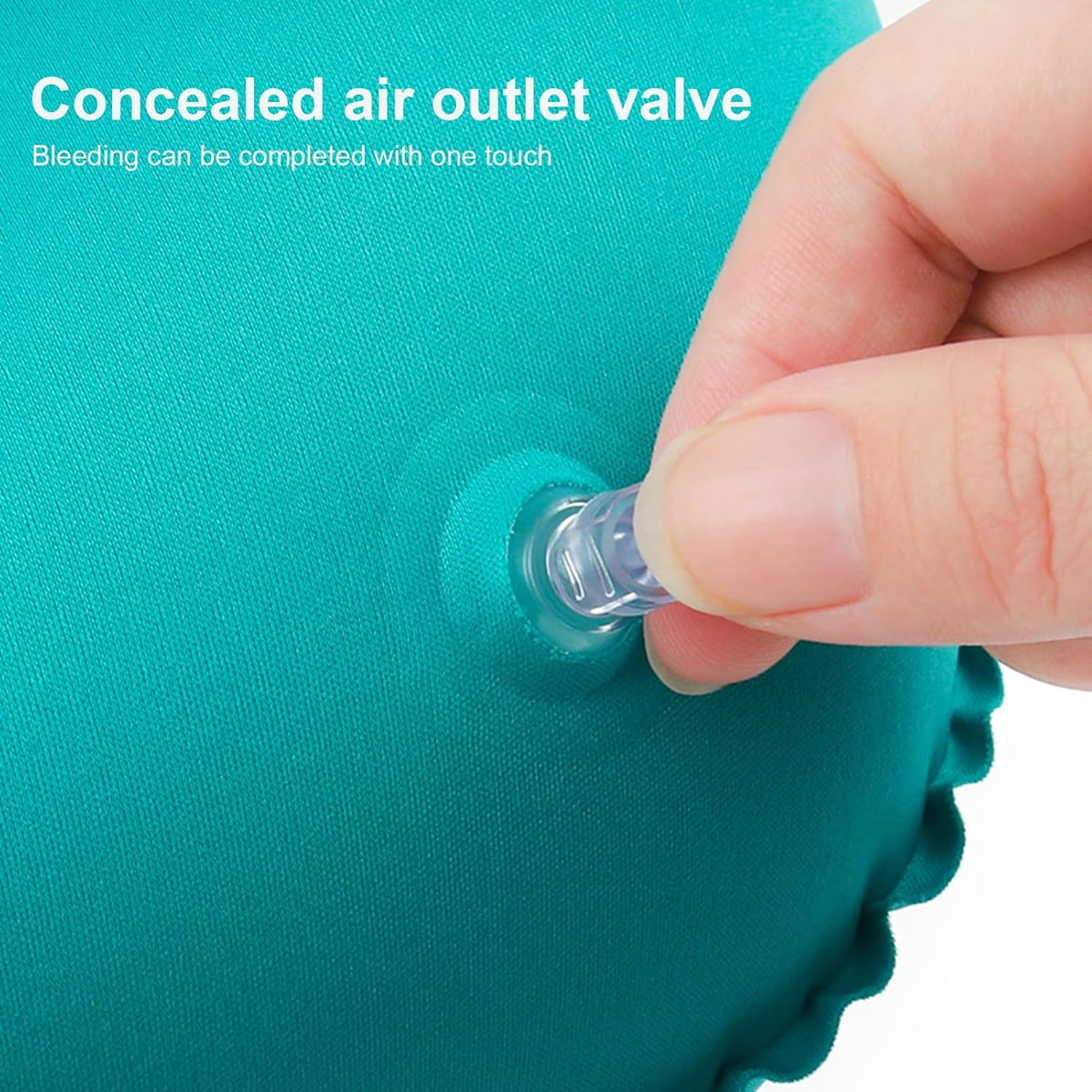 Inflatable Neck Travel Pillow with Built-In Hand Pump for Airplane, Car & Train Trips | Waterproof Ergonomic Support | Compact Portable Desi | Thomler