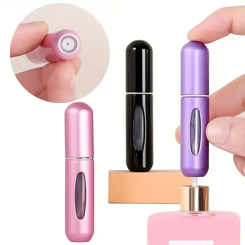 Reisverstuiver voor parfum met eenvoudig navulsysteem voor in de handtas of sporttas – Lekvrije flacon van 8 ml voor dagelijkse touch-ups en onderweg | Thomler