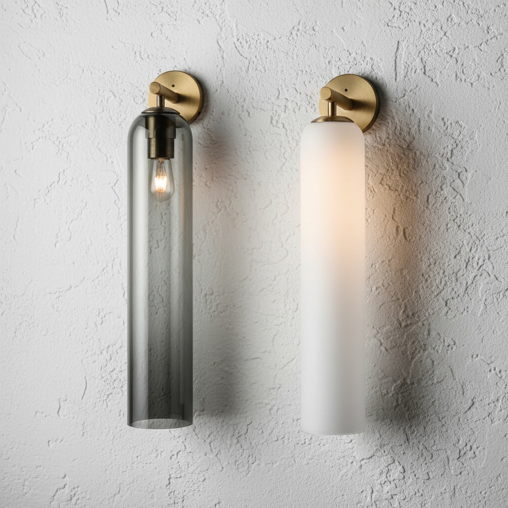 Hedendaagse glazen wandlamp met ledlamp voor slaapkamer, eetkamer, badkamer, hal, keuken, werkkamer | Thomler