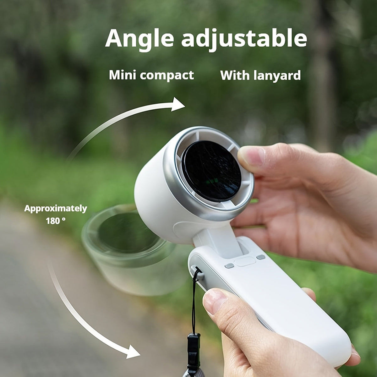 Tragbarer, wiederaufladbarer Handventilator – 5-stufiger USB-Tischventilator für Reisen und Outdoor-Aktivitäten