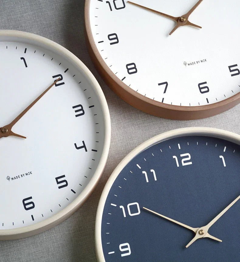Fluisterstil uurwerk, 12 inch ronde wijzerplaat, lichtgewicht kunststof constructie voor slaapkamers, kantoren, keukens, kinderkamers, appartementdecoratie | Thomler