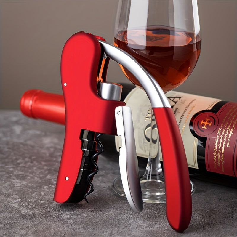 Lever-Action Wine Opener with Comfortable Grip for Effortless Cork Removal at Home, Bars & Restaurants | Thomler