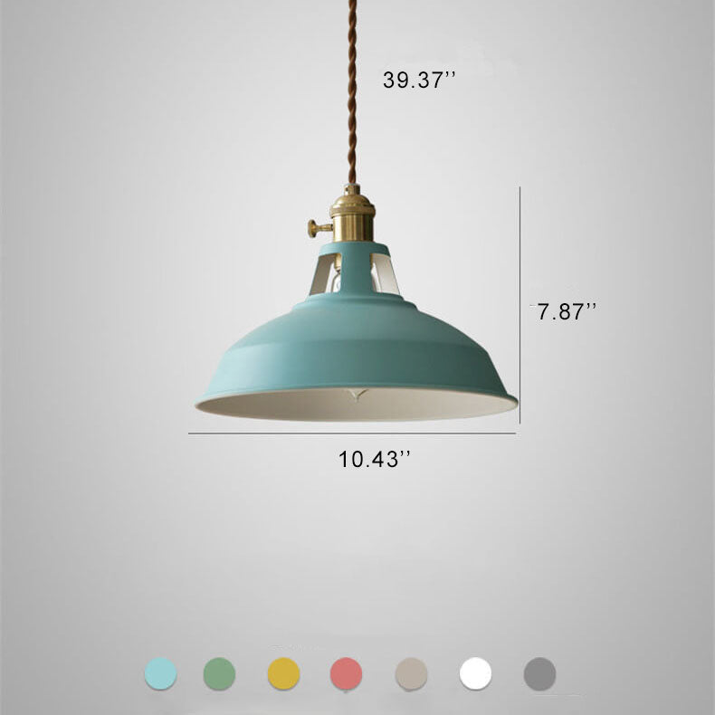 Metal Shade Hanging Lamp E26 Socket Adjustable Height Iron Fixture for Kitchen Island Dining Table Bar Counter Restaurant Café Living Room | Thomler