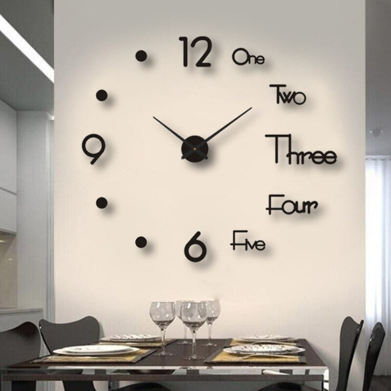 Übergroße dekorative Wanduhr mit plastischen Zahlen für Flur, Küche, Schlafzimmer, 16 Zoll (ca. 40 cm) rund, lautloses Quarzwerk, batteriebetrieben C | Thomler