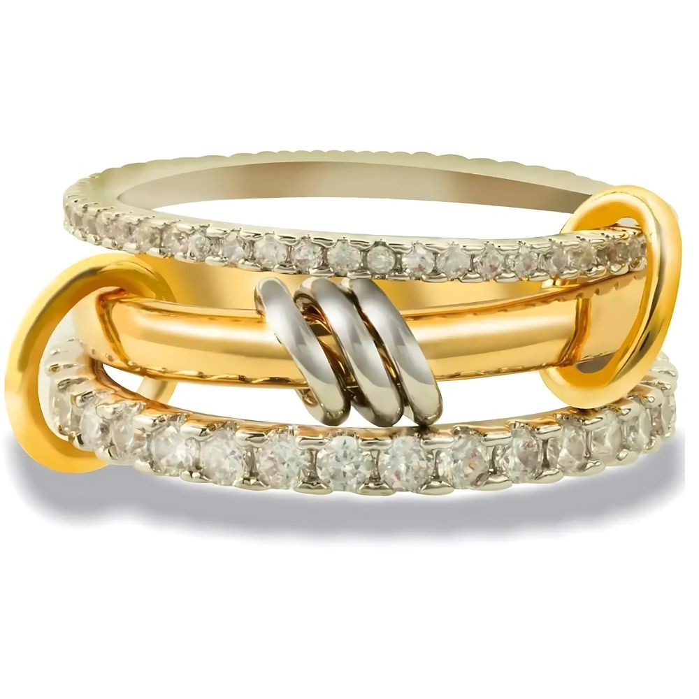 Modische stapelbare Goldringe