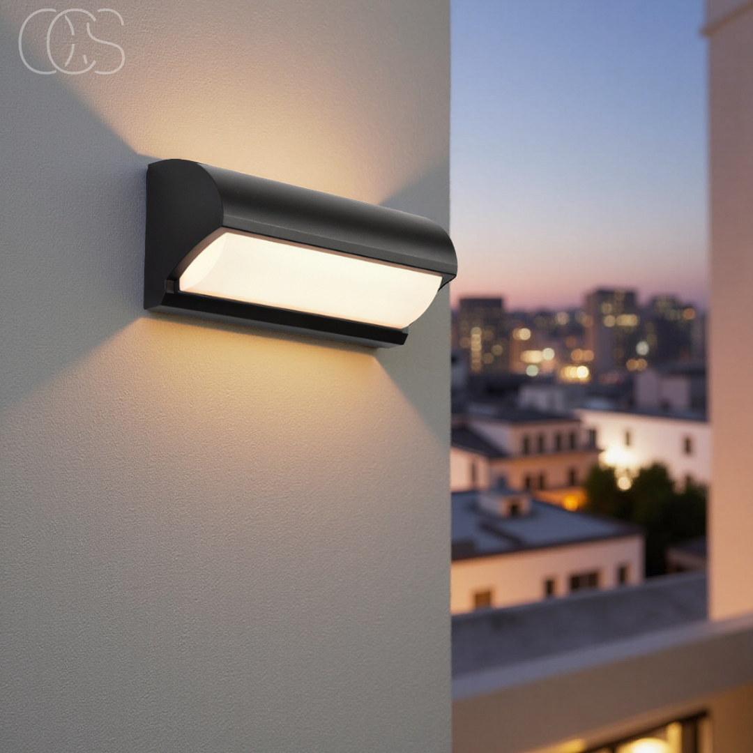 Outdoor LED Wall Light 20W Waterproof Fixture Black 9.8 Inch for Patio Entryway Garden Path Stairway IP65 Rated 960 Lumens Warm Glow | Thomler