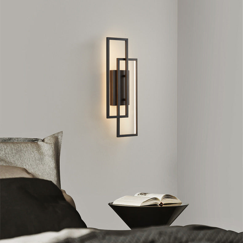 Modern Linear LED Wall Sconce 16 in Matte Black Aluminum for Hallways Bedrooms Living Rooms 3000K Warm Accent Light | Thomler