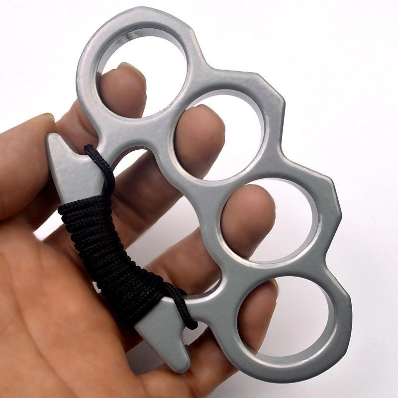Aluminum Self-Defense Knuckle Ring for Emergency Protection and Personal Safety Training