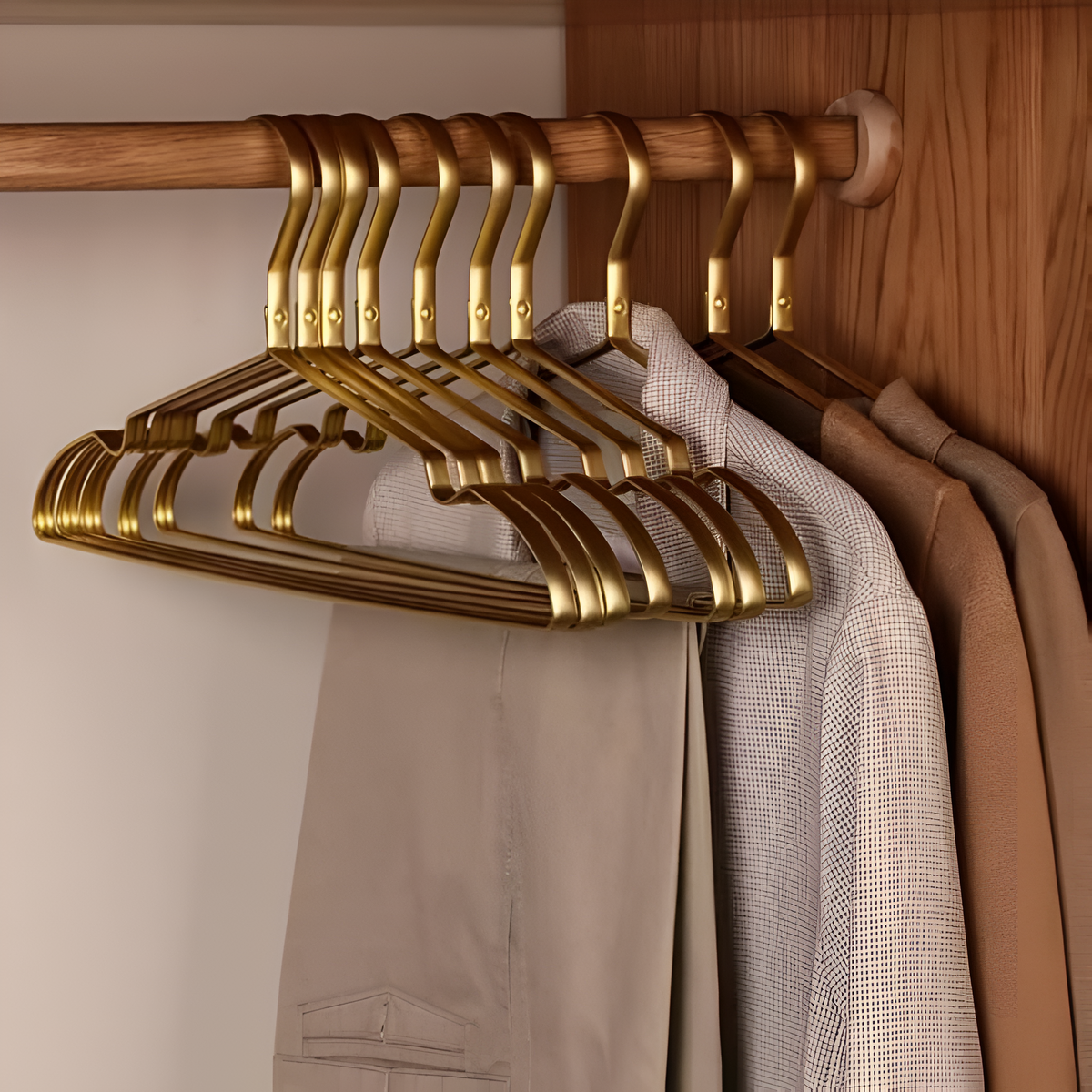 Rutschfeste Aluminium-Kleiderbügel, platzsparender Schrank-Organizer, rostbeständiges, leichtes Kleiderbügel-Set für Schlafzimmer und Kleiderschrank