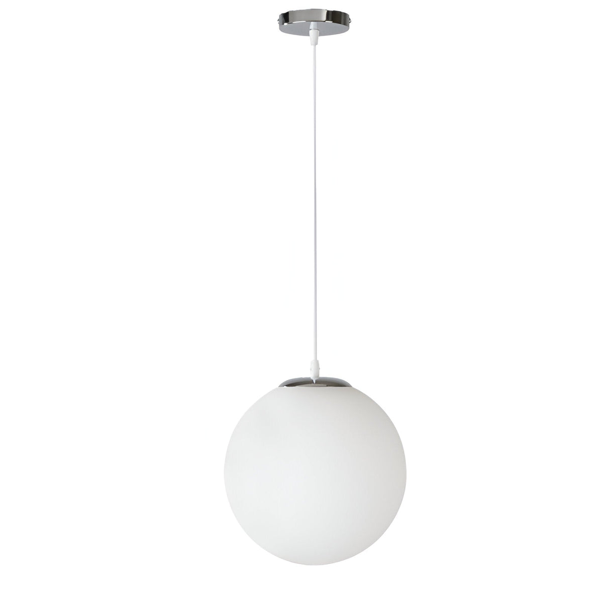 Frosted Glass Globe Hanging Light White Sphere Ceiling Fixture for Kitchen Island Dining Room Bedroom Adjustable Cord Modern Minimalist Desi | Thomler