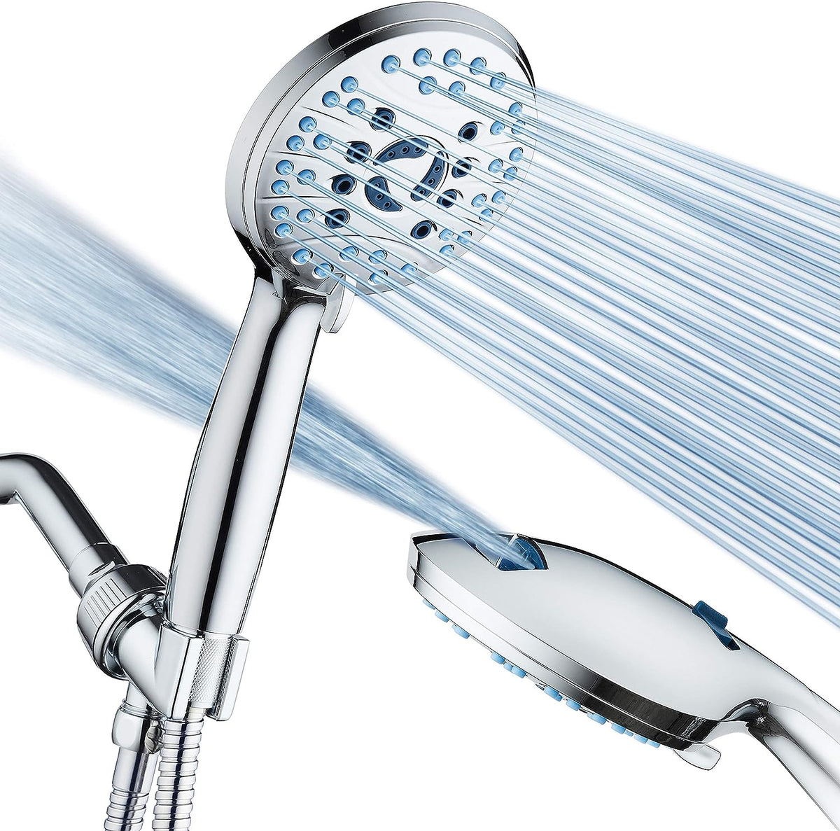 Handdouche met verstelbare druk en doucheslang