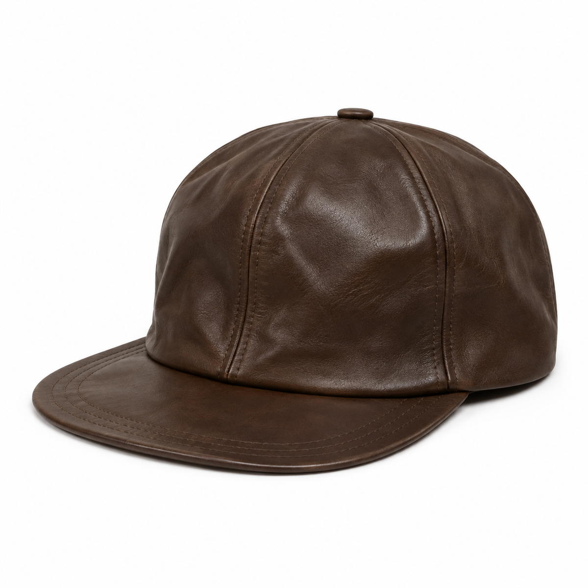 Gorra de béisbol clásica marrón – Piel vegana