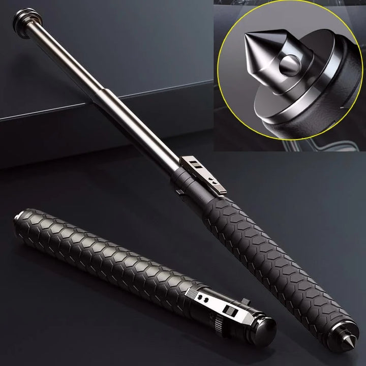 Spring-Loaded Telescoping Support Cane with Anti-Slip Grip for Trail Hiking & City Walking | Thomler