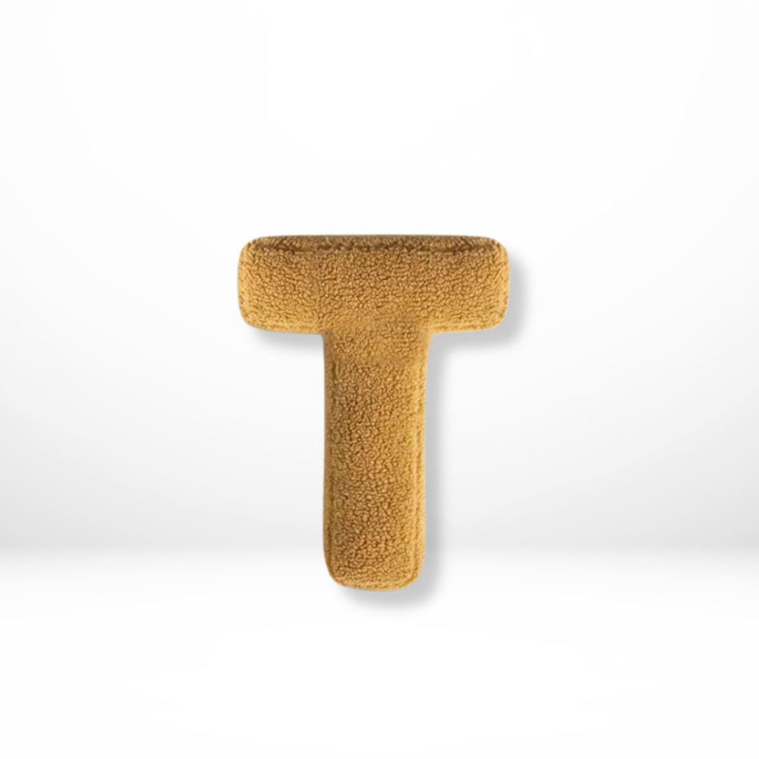 Alphabet Throw Pillow Velvet 15 x 12 Inches Monogram Accent Cushion Personalized Name Letter for Sofa Couch Bedroom Nursery Kids Room Decor | Thomler