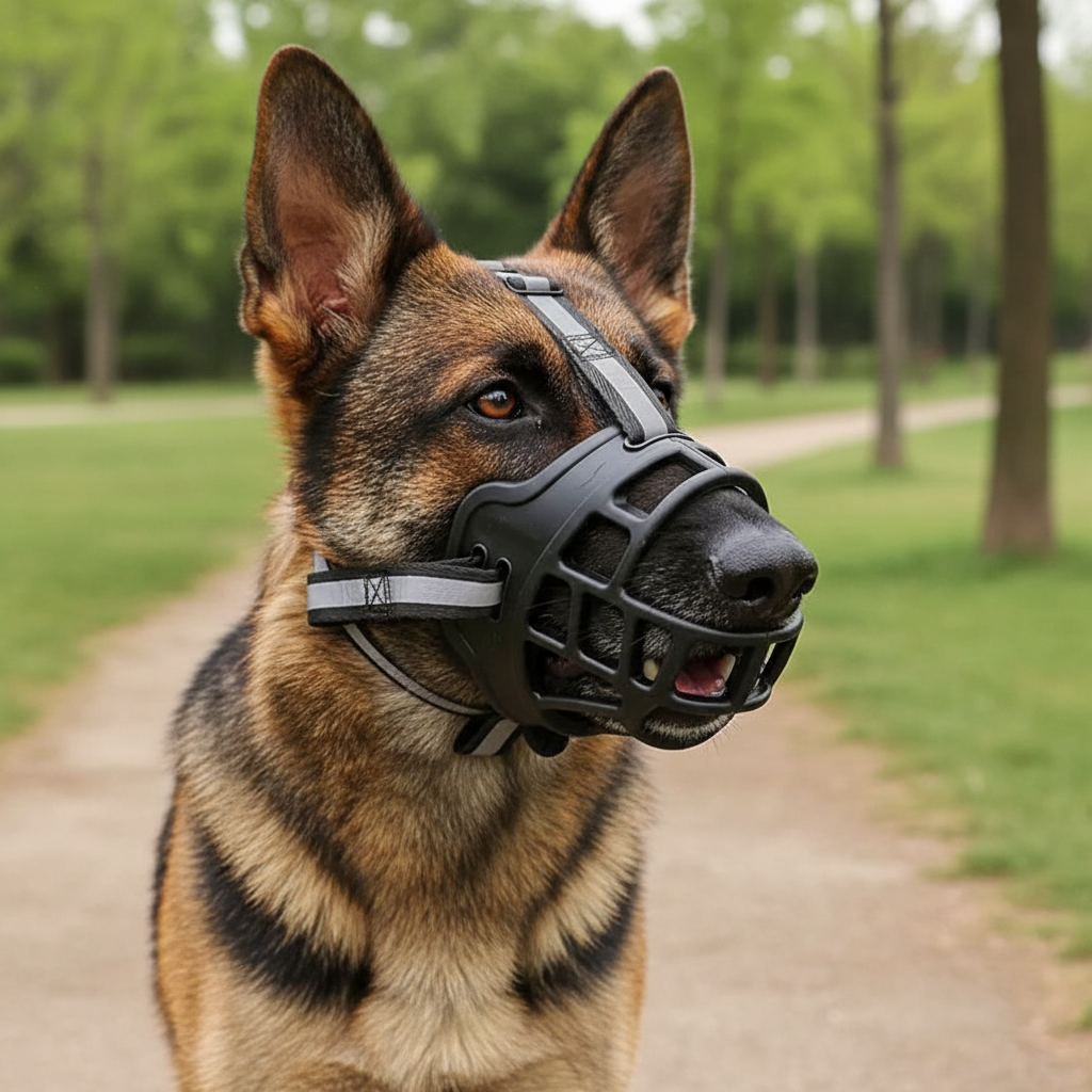Mesh Dog Muzzle for Training & Safety | Adjustable Fit for Small to Large Breeds | Anti-Bite & Bark Control | Pet Safety Accessory | Thomler