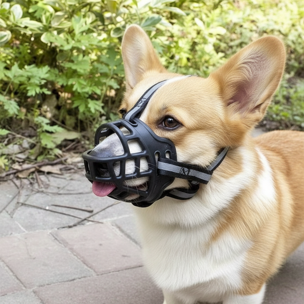 Mesh Dog Muzzle for Training & Safety | Adjustable Fit for Small to Large Breeds | Anti-Bite & Bark Control | Pet Safety Accessory | Thomler