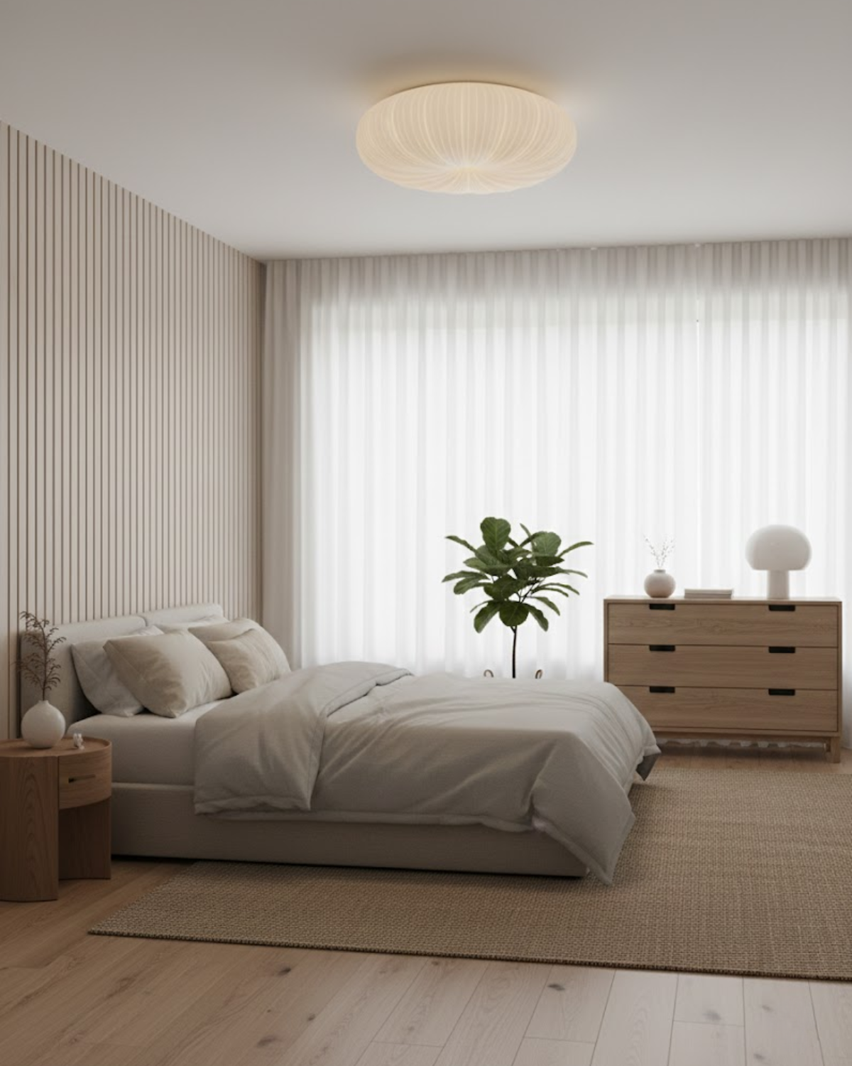Minimalistische, runde Deckenleuchte mit einstellbarer Farbtemperatur für Wohn- & Schlafzimmer | Thomler