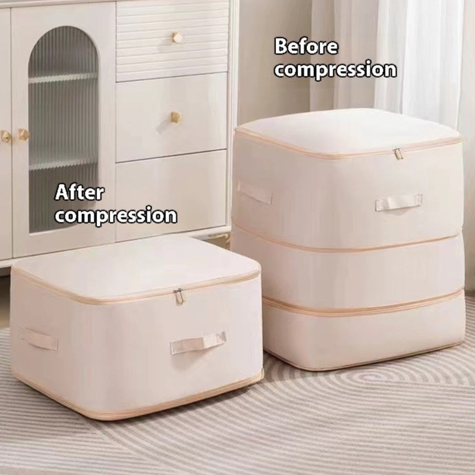 Space-Saving Vacuum Storage Bags for Bedding, Blankets & Seasonal Clothes - Waterproof Organizer Pouches with Stackable Design for Closet