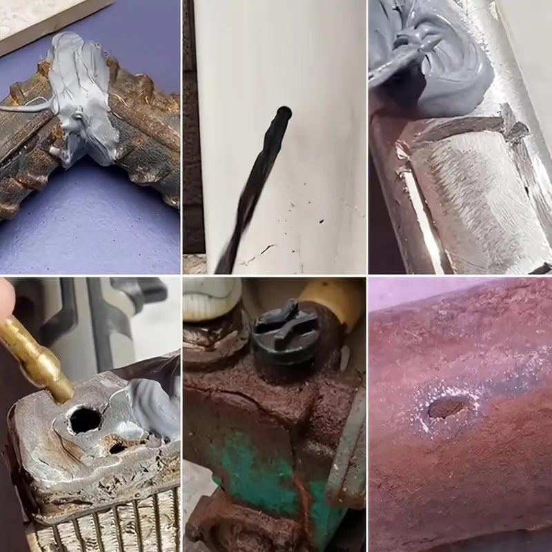 Industriële epoxy-kneedpasta voor stalen buizen, aluminium auto-onderdelen, 2-pack hittebestendig hechtmiddel voor huishoudelijk loodgieterswerk, machines en auto's | Thomler