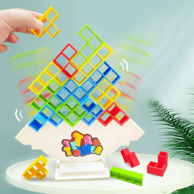 Wooden Stacking Block Tower Game for Family Game Night – Skill Building Balance Challenge for Kids & Adults | Thomler