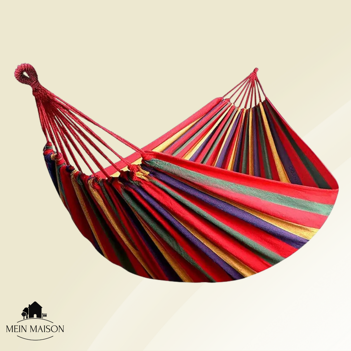 Portable Canvas Hammock with Tree Straps & Carry Bag – 440 lb Capacity for Camping & Backyard