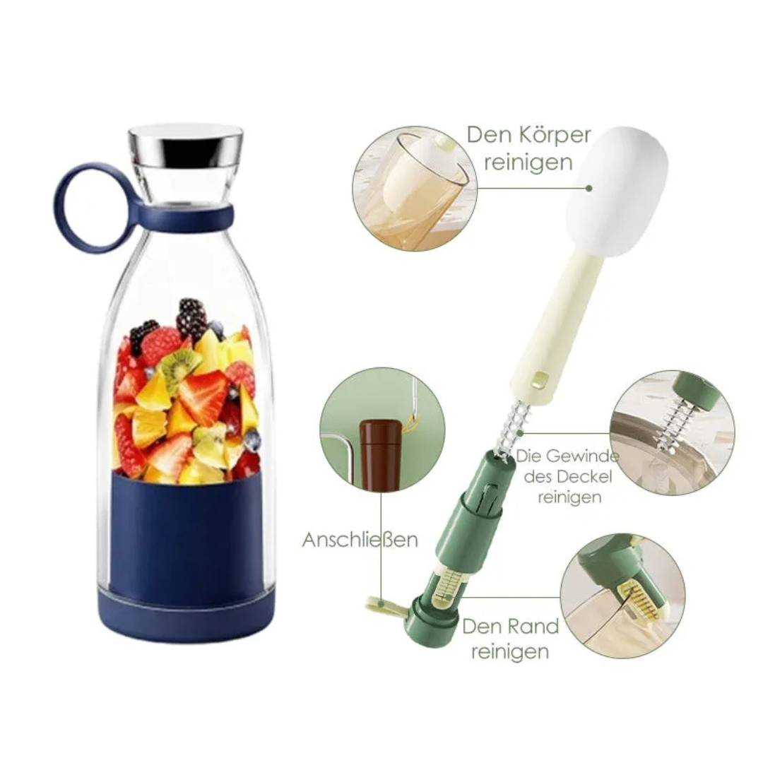 USB-wiederaufladbarer Personal Blender, 500 ml Flasche für Protein-Shakes, Smoothies, Saft, Mixen für unterwegs, Fitness, Reisen, Zuhause, Büro, Workout | Thomler