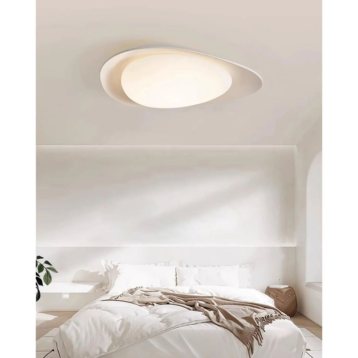 Organische Harz-LED-Deckenleuchte Grün Beige für Schlafzimmer Wohnzimmer Esszimmer Moderne Deckenbeleuchtung Naturinspiriert | Thomler