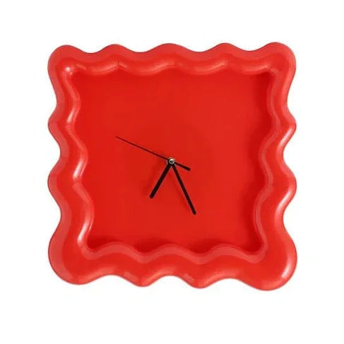 Reloj de pared escultural de 12 pulgadas, marco curvo blanco, reloj moderno para dormitorio, oficina, cocina, pasillo, detalle decorativo para el hogar | Thomler