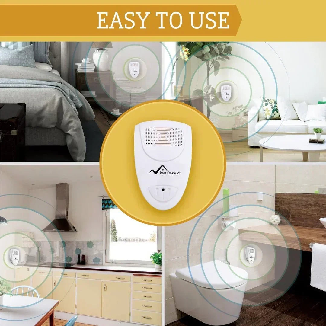 Electronic Bug Deterrent for Home 215 sq ft Room Coverage Plug-In Sonic Frequency Device for Bedroom Kitchen Living Room Indoor Pest Control | Thomler