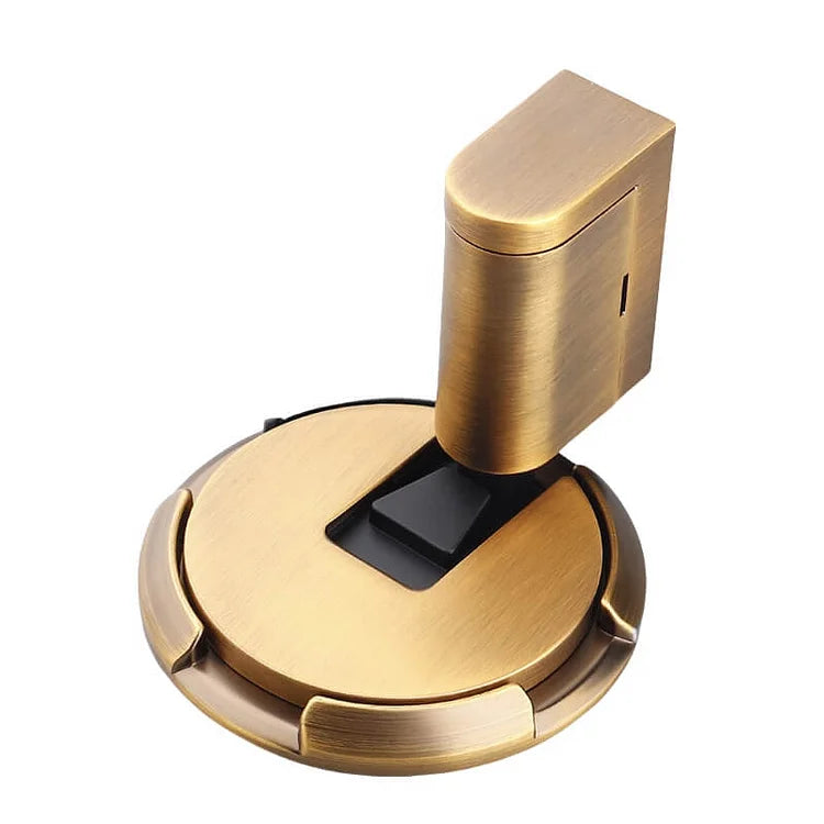Floor-Mount Push-Lock Door Holder | Zinc Alloy Stopper for Living Room Office Bedroom Hallway | Non-Magnetic Release Mechanism | Thomler