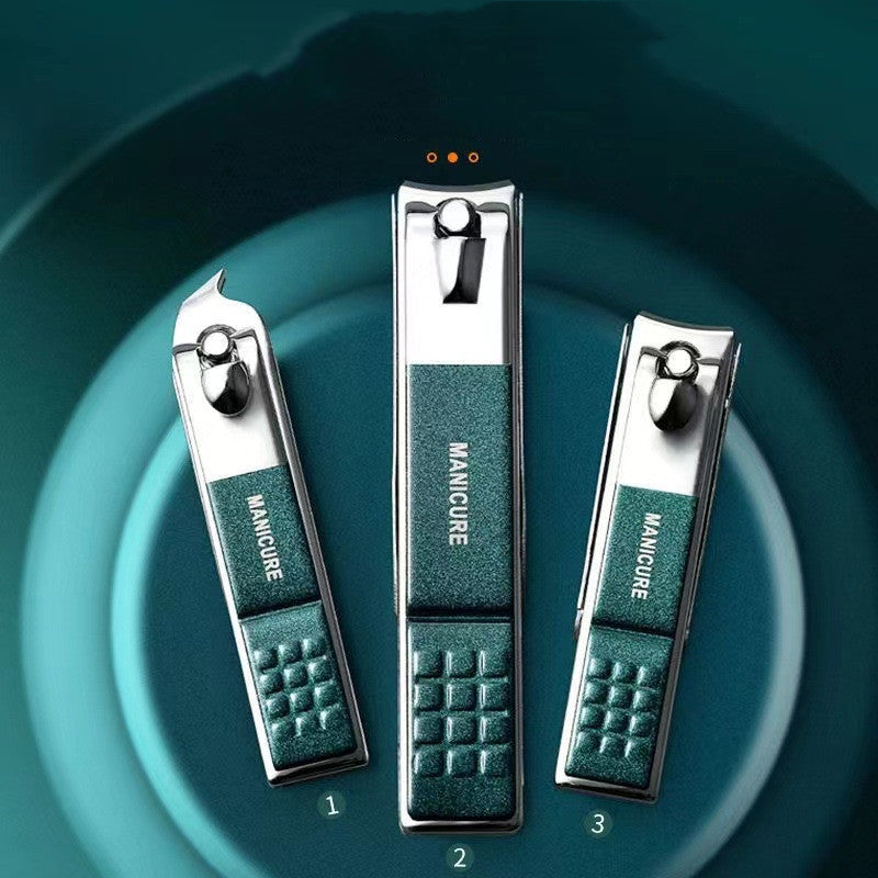 Reis-manicureset met meerdere nagelknippers voor vingernagels en teennagels in compact etui voor thuis, op reis, sportschool | Thomler