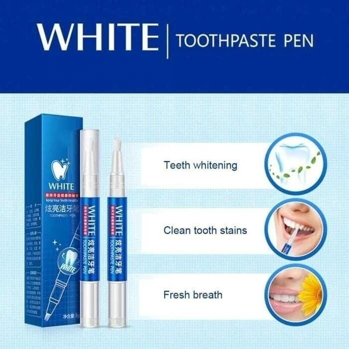 Tandenbleekgelpen met natuurlijke formule en kwastapplicator, draagbaar