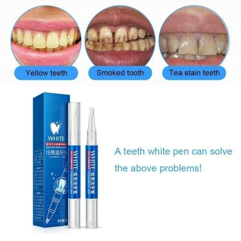 Tandenbleekgelpen met natuurlijke formule en kwastapplicator, draagbaar