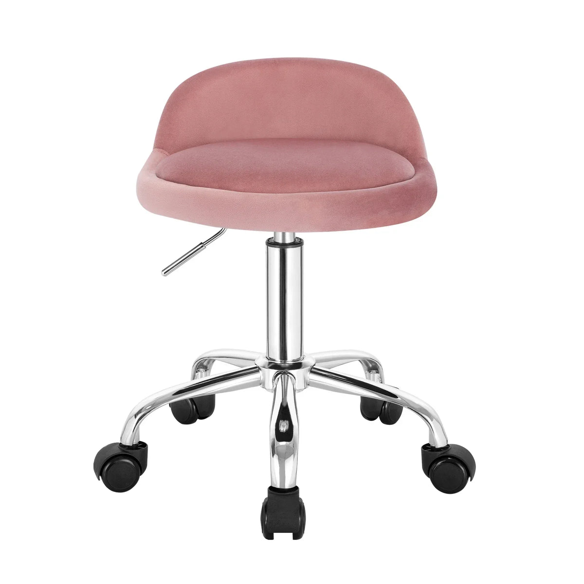 Gepolsterter Arbeitsstuhl mit Rollen, höhenverstellbar (53–66 cm), kompakter Drehstuhl für Schminktisch, Salon, Arbeitsbereich, Studio oder Homeoffice | Thomler
