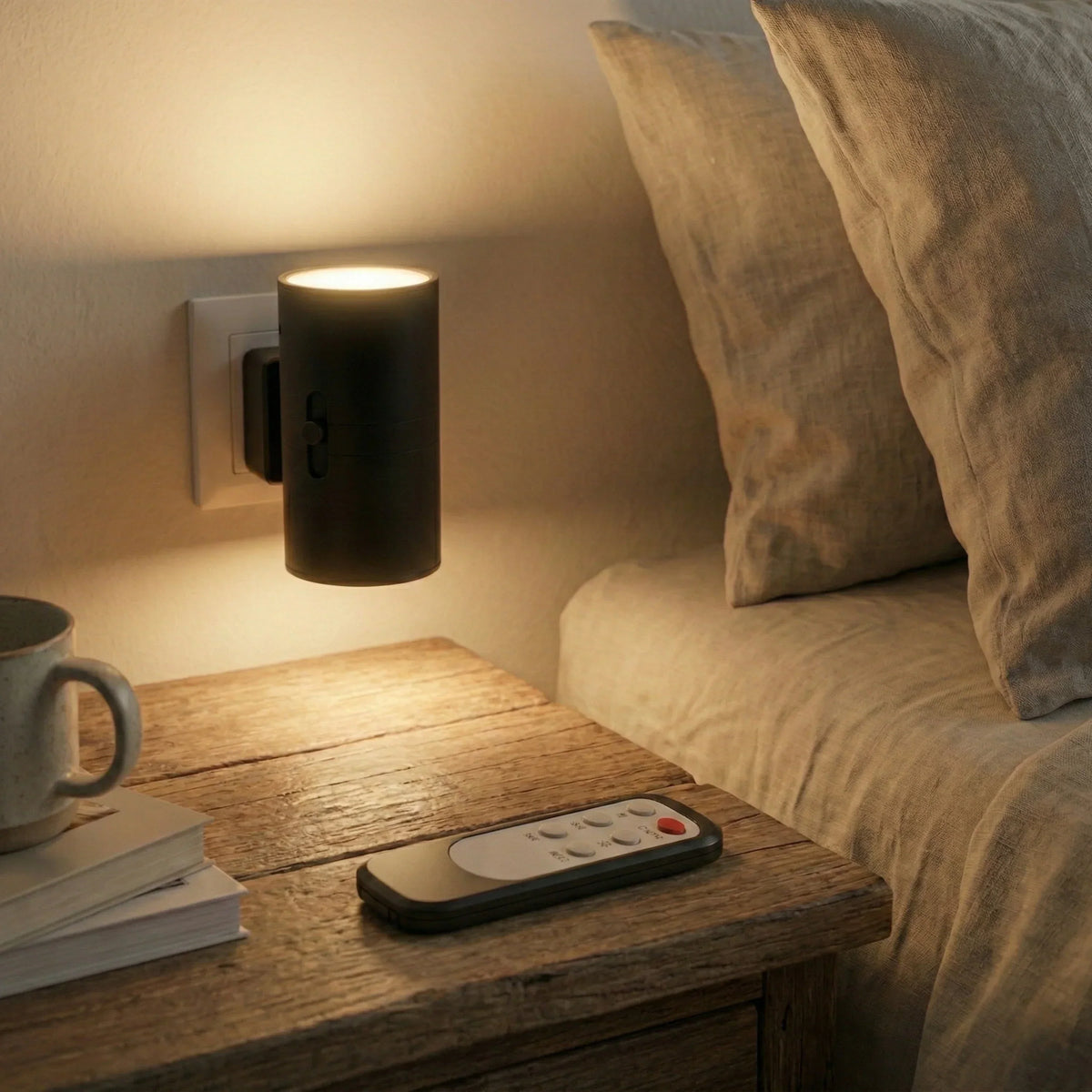 Plug-in dimbaar nachtlampje met automatische sensor – verstelbare led-wandlamp voor slaapkamer, hal en badkamer