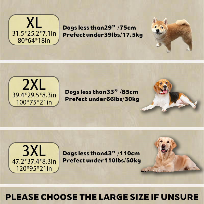 Plush Bolster Pet Lounger with Supportive Rim for Medium to Large Dogs – Cushioned Sleeping Pad in Brown – Removable Washable Cover – 31 × 2 | Thomler