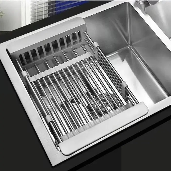 Over-Sink Dish Drying Rack Expandable Stainless Steel for Kitchen Counter Space Saving Drainer Basket | Thomler