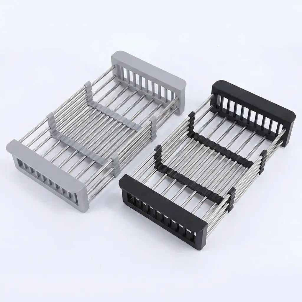 Over-Sink Dish Drying Rack Expandable Stainless Steel for Kitchen Counter Space Saving Drainer Basket | Thomler