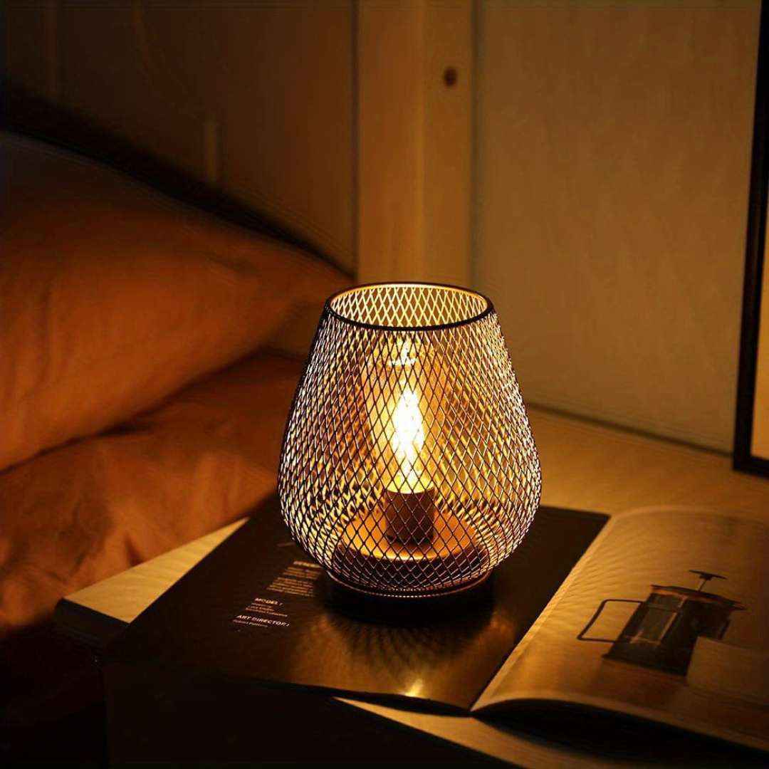Portable Rechargeable LED Accent Lamp Metal Dimmable Cordless Battery Powered Indoor Outdoor Dining Patio Nightstand Ambient Mood Lighting | Thomler