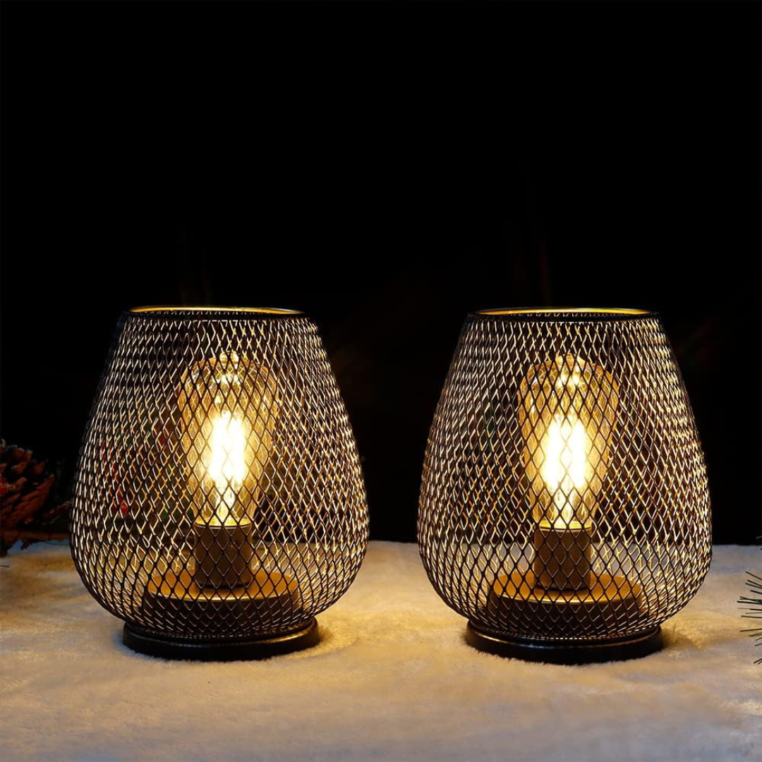 Portable Rechargeable LED Accent Lamp Metal Dimmable Cordless Battery Powered Indoor Outdoor Dining Patio Nightstand Ambient Mood Lighting | Thomler
