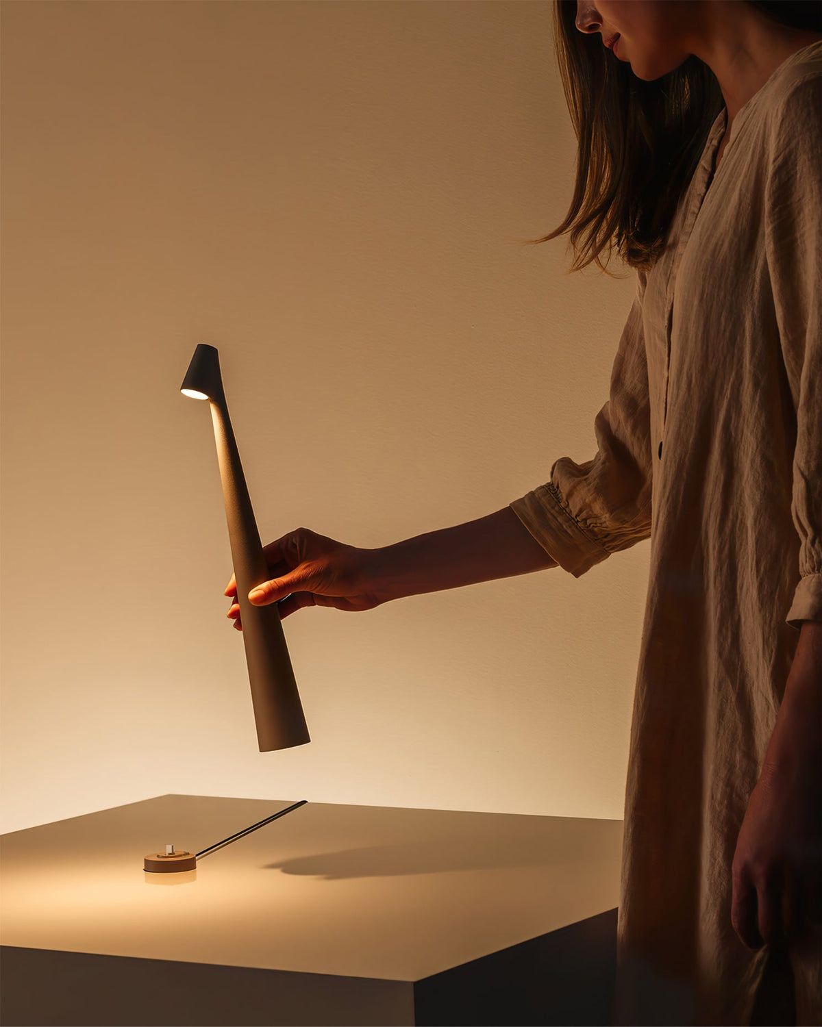 Cordless LED Desk Lamp Rechargeable Touch Control Metal Modern Portable Reading Light 18-Inch Accent Lighting for Home Office Bedroom Nights | Thomler
