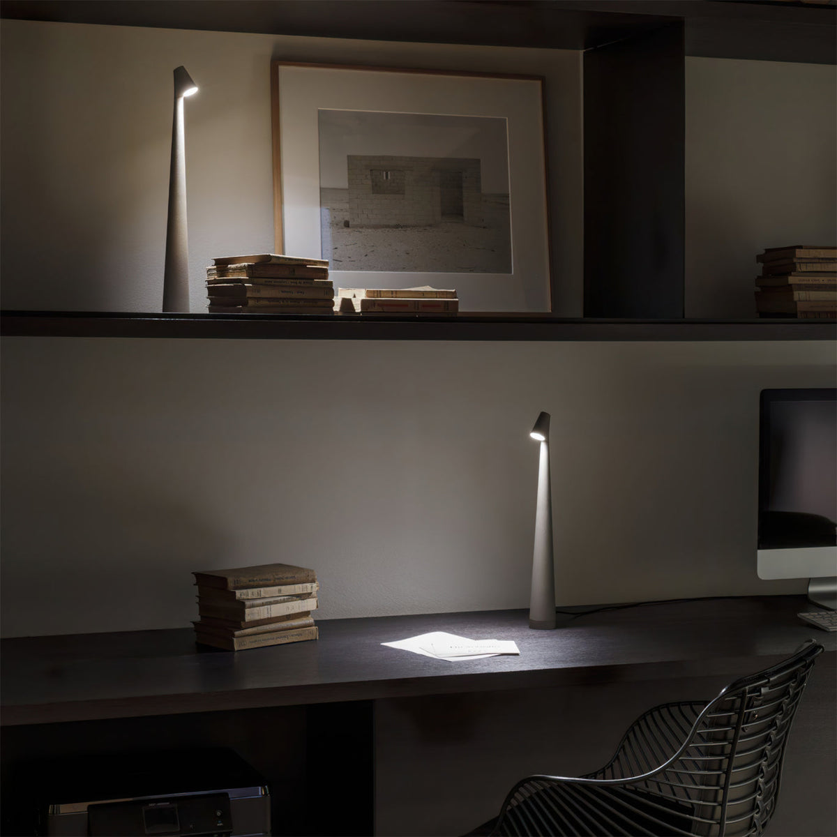 Cordless LED Desk Lamp Rechargeable Touch Control Metal Modern Portable Reading Light 18-Inch Accent Lighting for Home Office Bedroom Nights | Thomler