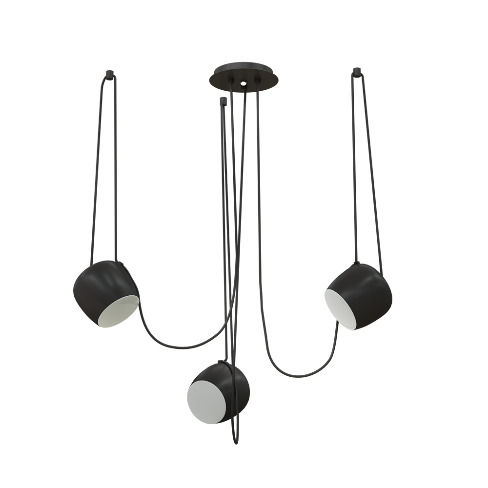 Ceiling Pendant Light Fixture with Adjustable Heads and Cable, 10W LED Dimmable Hanging Lamp, Black Aluminum Modern Lighting for Kitchen Isl | Thomler