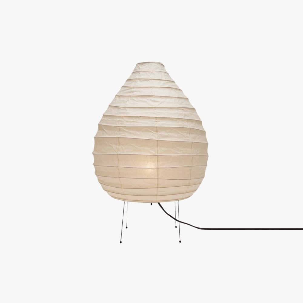 Floor-Standing Paper Shade Light 24 Inches Tall Bedroom Nightstand Illumination Japanese-Inspired Accent Fixture Sculptural Living Room Corn | Thomler